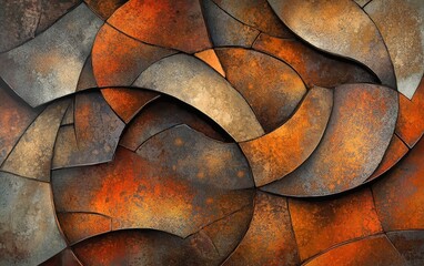 Wall Mural - Abstract Textured Design in Earthy Tones