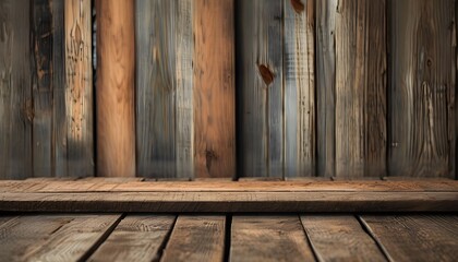 Wall Mural - Rustic wooden plank texture perfect for vintage backgrounds or tabletops