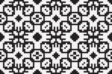 Wall Mural - Ethnic seamless monochrome pattern. Aztec geometric background. Tribal print. Navajo fabric. Modern abstract wallpaper. Vector illustration.