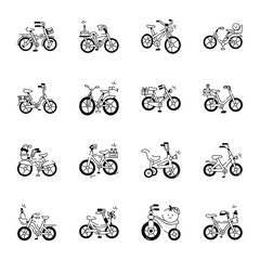 Sticker - Latest Pack Cycle Drawing Style Icons 

