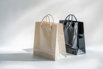 Simple Shopping Bag Mockup Isolated created with Generative AI