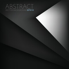 Poster - graphic geometric triangle overlap vector layer background for text and message design
