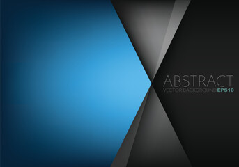 Poster - graphic geometric triangle overlap vector layer background for text and message design