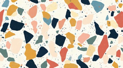 Wall Mural - Abstract terrazzo pattern with seamless stone texture