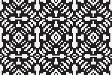 Wall Mural - Ethnic seamless monochrome pattern. Aztec geometric background. Tribal print. Navajo fabric. Modern abstract wallpaper. Vector illustration.