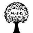 © Semiletava Hanna - Mathematics. Abstract colorful tree with numbers  isolated on white background. Algebra, geometry, statistics, basic maths. Vector Illustration