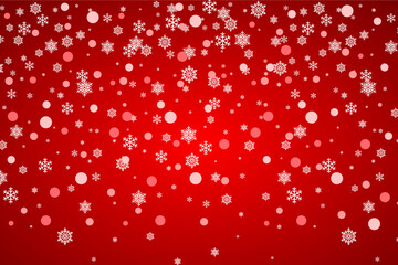 Wall Mural - snowflake with red background vector
