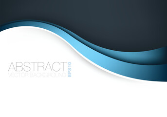 Fototapete - graphic vector curve line overlap background for text and message design