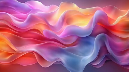 Canvas Print - Abstract Wavy Pattern in Vibrant Colors