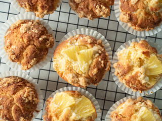 Canvas Print - pineapple crumble muffins