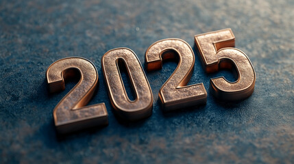 New Year's Eve celebration 3D 2025 number background