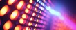 © Noina - A closeup of stage lights with a bokeh effect, soft focus on the backdrop with abstract patterns, vibrant colors, blurred lights, artistic composition, concert atmosphere
