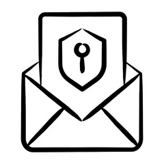 Canvas Print - Secure Email Icon