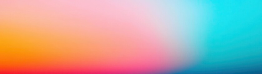 Poster - A vibrant gradient showcasing smooth transitions between pink, orange, and blue colors, ideal for backgrounds and designs.