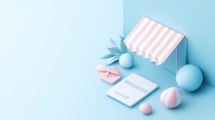 Poster - A settings screen design for an e commerce platform, allowing users to manage their addresses, payment methods, order history, and account details.