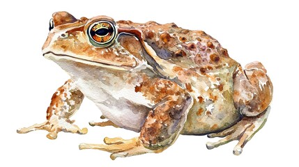 Wall Mural - A Toad watercolor illustration isolated on white background