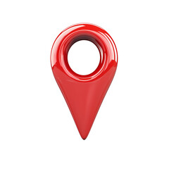 Wall Mural - a shiny red pin for pinning the location, 3d illustration