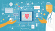 © Studios - Integrated Digital Health Ecosystem, an integrated digital health ecosystem with an image displaying interconnected health information systems, telemedicine platforms, wearable devices, AI