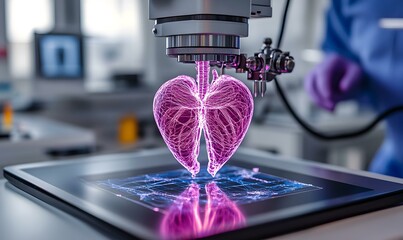 Poster - 3D Bioprinting Advancements, Innovative techniques in organ and tissue engineering showcasing cutting-edge scientific progress and potential medical applications