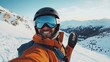 © Thanthara - Capture the essence of winter fun with a skiing or snowboarding selfie on a snowy mountainside