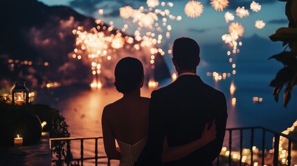 Romantic Sunset Getaway with Fireworks Display