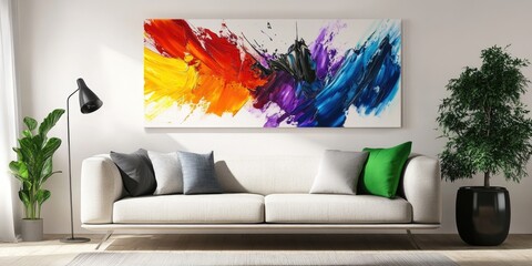 Poster - Living Room with Painting