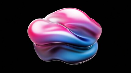 Poster - A pink and blue blob with a purple center. The blob is a bit fuzzy and has a strange texture