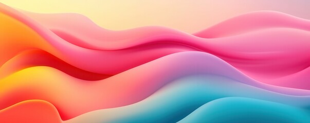 Wall Mural - Abstract Colorful Waves Background.