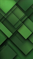 Poster - Modern abstract green design featuring layered geometric shapes with textured backgrounds that create depth and visual interest