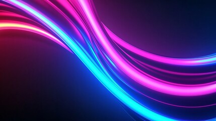 Poster - A colorful, neon-lit wave pattern on a dark background. The colors are bright and vibrant, creating a sense of energy and excitement. The image could be used for a party or a music video