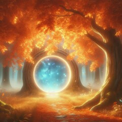 Wall Mural - Gateway Between Worlds in Autumn