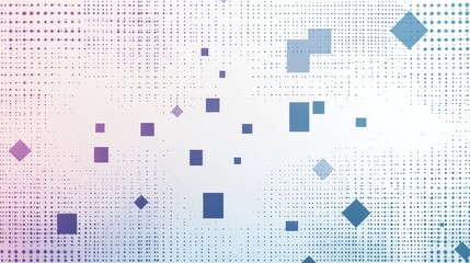 Poster - Modern Geometric Abstract Background with Blue and Purple Gradient: A Digital and Technological Design for Various Applications