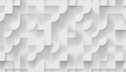 Poster - Rotated abstract modern minimal scattered white polygon geometrical quarter circle pattern background.