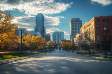 Canvas Print - Exploring the urban landscape of omaha, nebraska in the united states