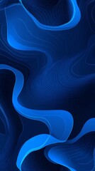 Poster - Layered blue waves with subtle variations in hue and texture flow elegantly, providing a vibrant and lively backdrop for creative projects or digital displays