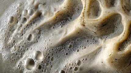 Poster - abstract close up of bubbles in a brown liquid with a rough texture