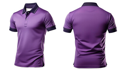 Purple Polo - Shirt Mockup for Product Design - T-shirt Template for Logo Placement and Branding - Template for Company Shirt and Work Clothing - Presentation Background for Corporate Identity 