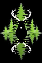 Sticker - Silhouette of a Deer in a Forest