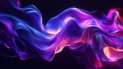 Poster - Abstract Purple Blue Swirling Light Background