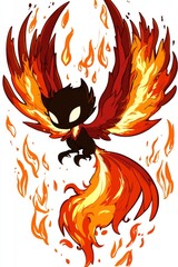 Poster - Fiery Phoenix Illustration