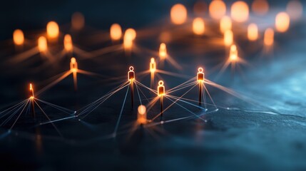 Poster - A visualization of a social network with nodes representing people and connections representing friendships, demonstrating online connections.
