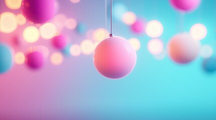 Wall Mural - Abstract Pink and Blue Sphere Background.