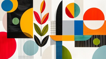 Poster - A vibrant collection of colorful abstract shapes and unique patterns presented in an engaging art format