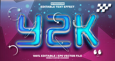 Poster - y2k editable text effect in new modern trend style