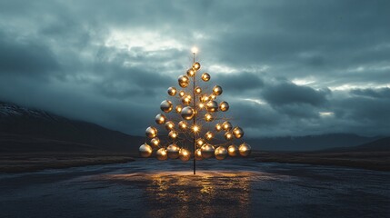 a surrealistic x-mas tree