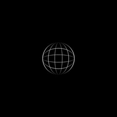 Canvas Print - Globe Web icon isolated on dark background