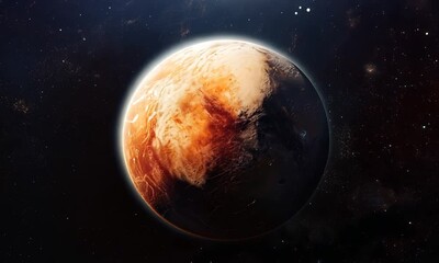 Wall Mural - fictional planet pluto in outer space