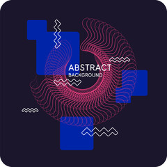 Poster - Simple geometric elements form a composition of shapes. Abstract background for the design.