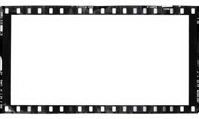 negative film photography frames isolated on white background