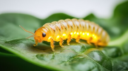 Wall Mural - caterpillar on leaf